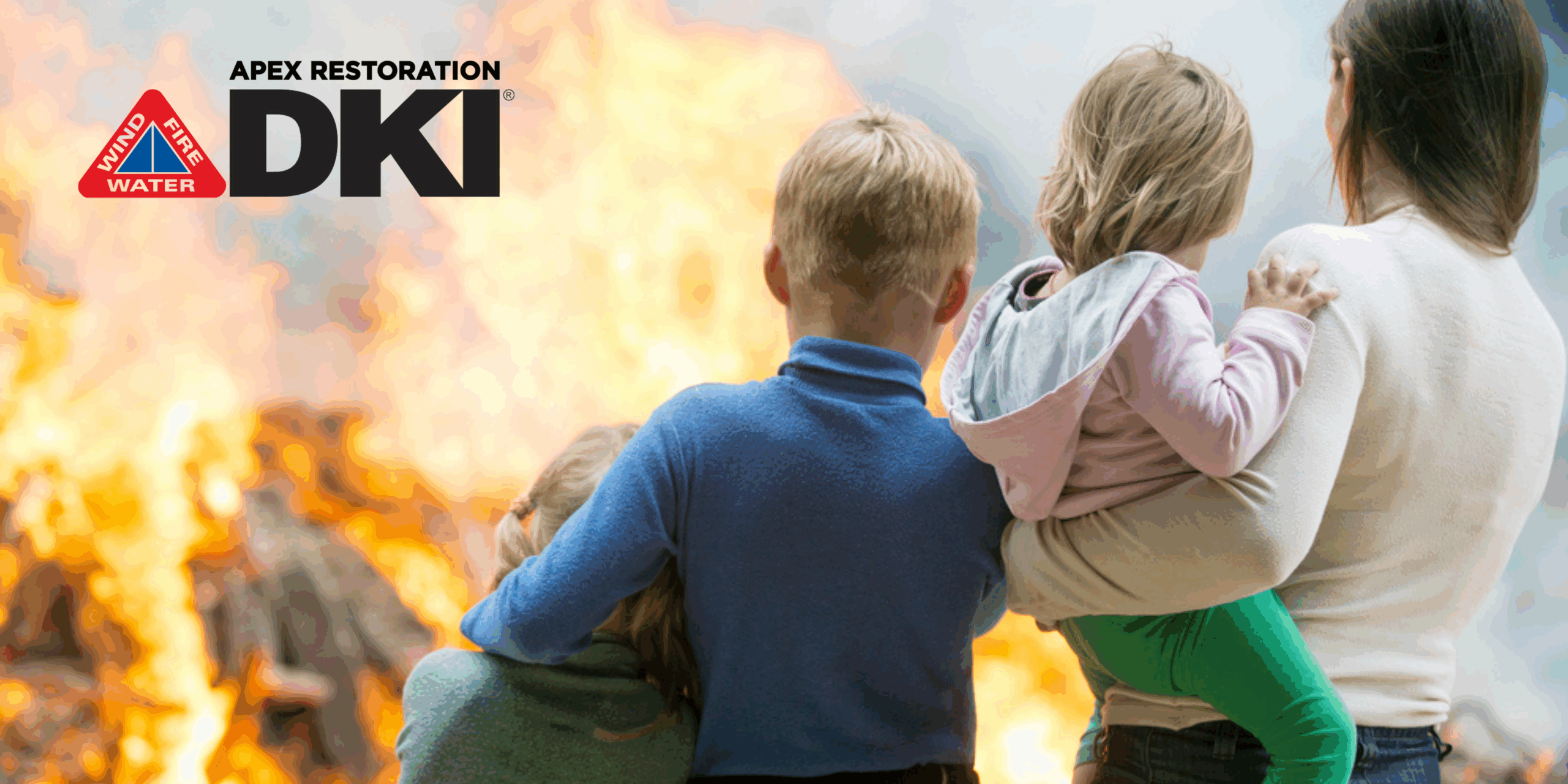 The family after rescued from fire accident at Jackson, TN.