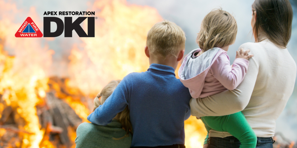 The family after rescued from fire accident at Jackson, TN.
