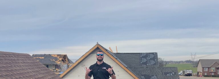 A damage restoration services specialist on the job