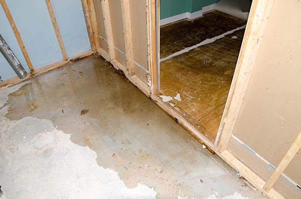 Flooding and water damage in a basement in Denver, CO.